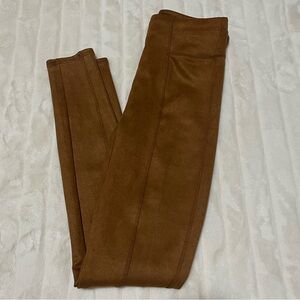 Spanx faux suede leggings, camel color medium tall